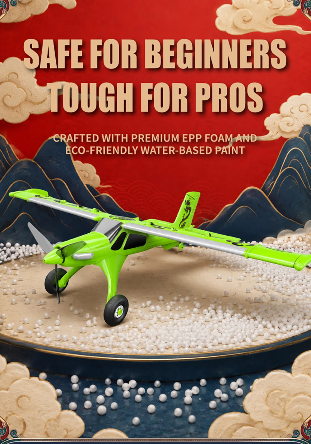 9IMOD RC Fixed Wing Plane 1/22 Scale MF-X7 3 Flight Modes EPP Brushless RTF Aircraft