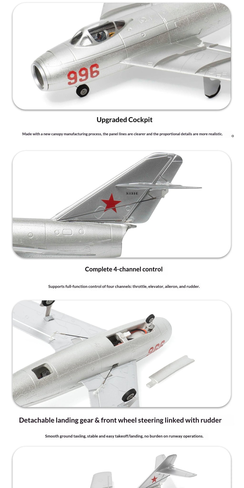 MinimumRC Mig 15 Micro Scale RC Jet 30mm Ducted Fan 2S Gyro Self Stabilization Aircraft For Outdoor RC Flight Hobby Enthusiasts