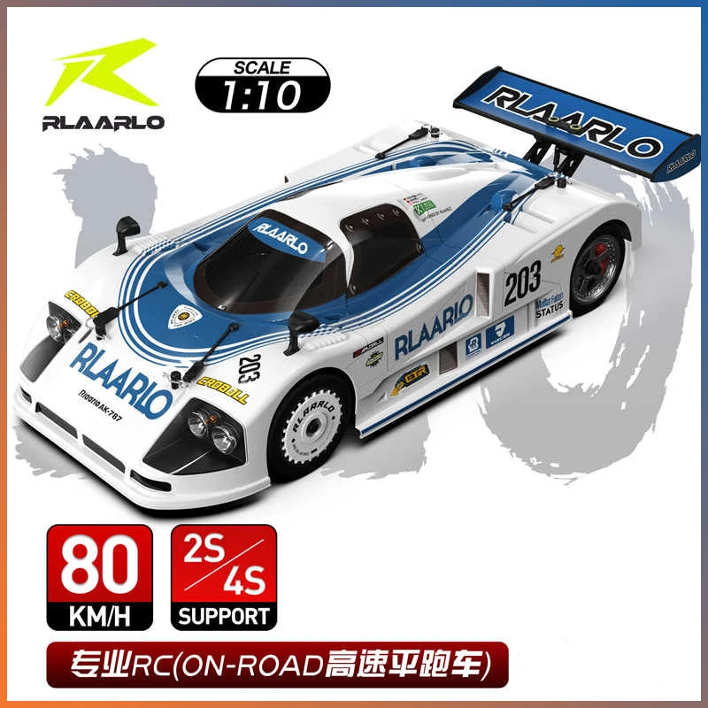 RLAARLO RC Cars AK-787 Flat Sports Car 1:10 Carbon Fiber Brushless Electric Professional Speed Racing Simulation Model Car Gift
