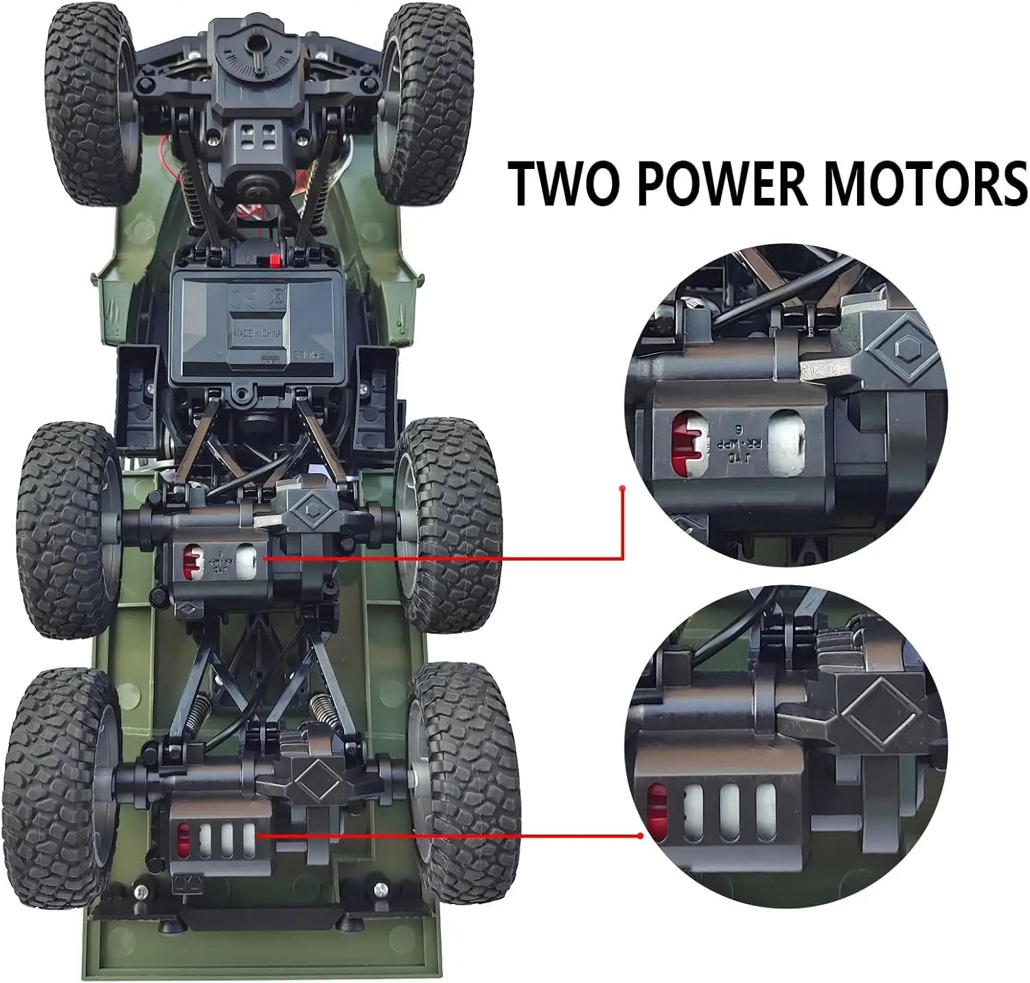 RC Military Truck 6x6 Road Remote Control Car 1/16 Scale Remote Control Truck 4WD All Terrain Rock Army Transport Vehicle Toy Ve