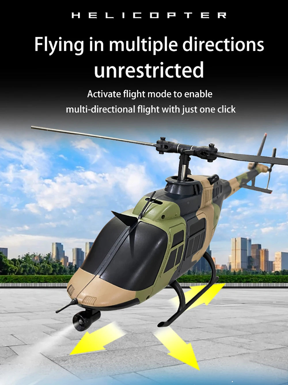 RC ERA RC Helicopter 1:33 Bell-206 Aircraft C138 6CH  6-axis Gyro Remote Control Plane