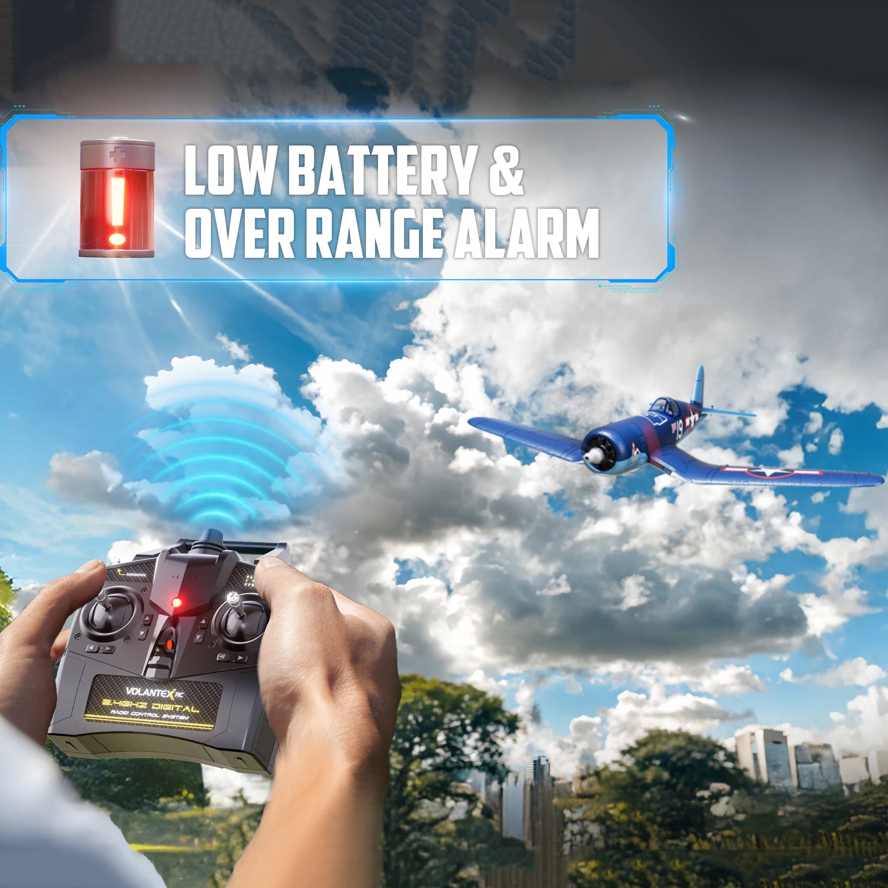 New Volantex F4U Corsair RC Plane With Brushless motor 2.4G 4CH 500MM Fixed Wingspan EPP Foam RC Aircraft One Key Aerobatic