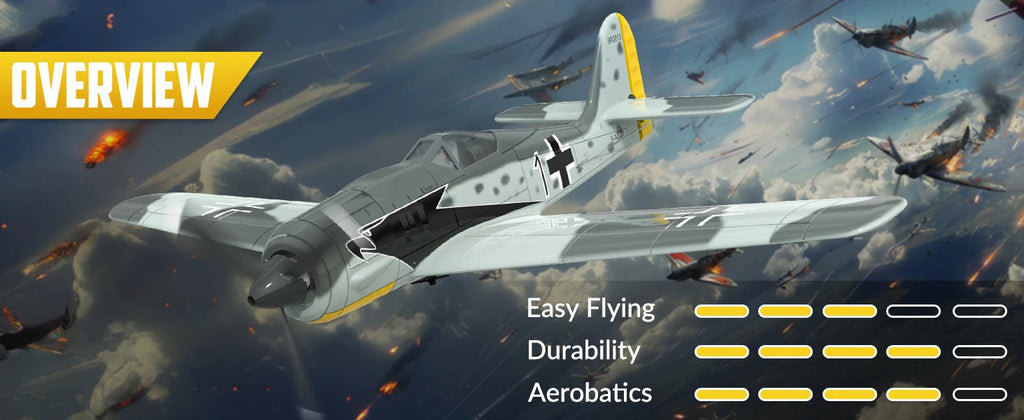 VOLANTEX RC FW190 Fighter Toy Set Ready to Fly Remote Control Airplane Kids Boys