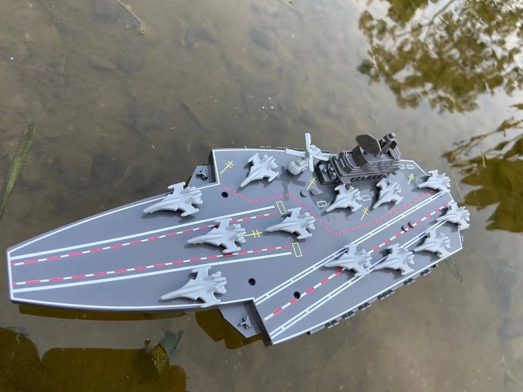 RC Warship 26.7 inch(68CM) Super Long Hull RC Boat Charging Military Children's Toy boy Electric Toy Ship Aircraft Carrier Warsh