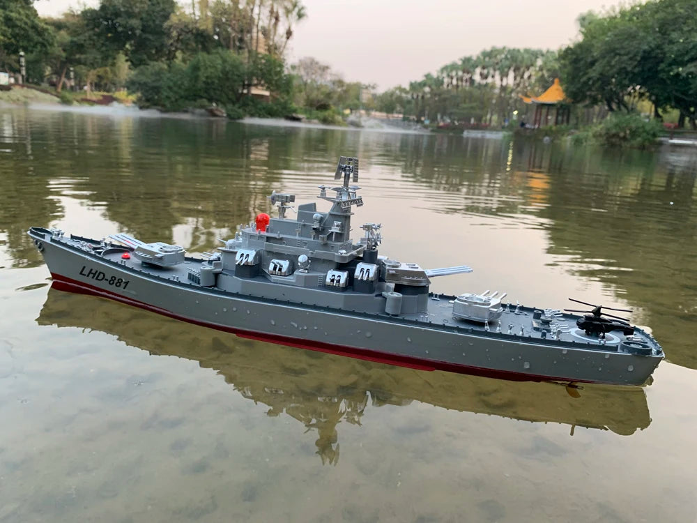 1:275 Scale 31 Inch Large Remote Controlled Warship Battleship Rc Ship On Lakes Pools Rivers Exhibits Models For Kids Boys A