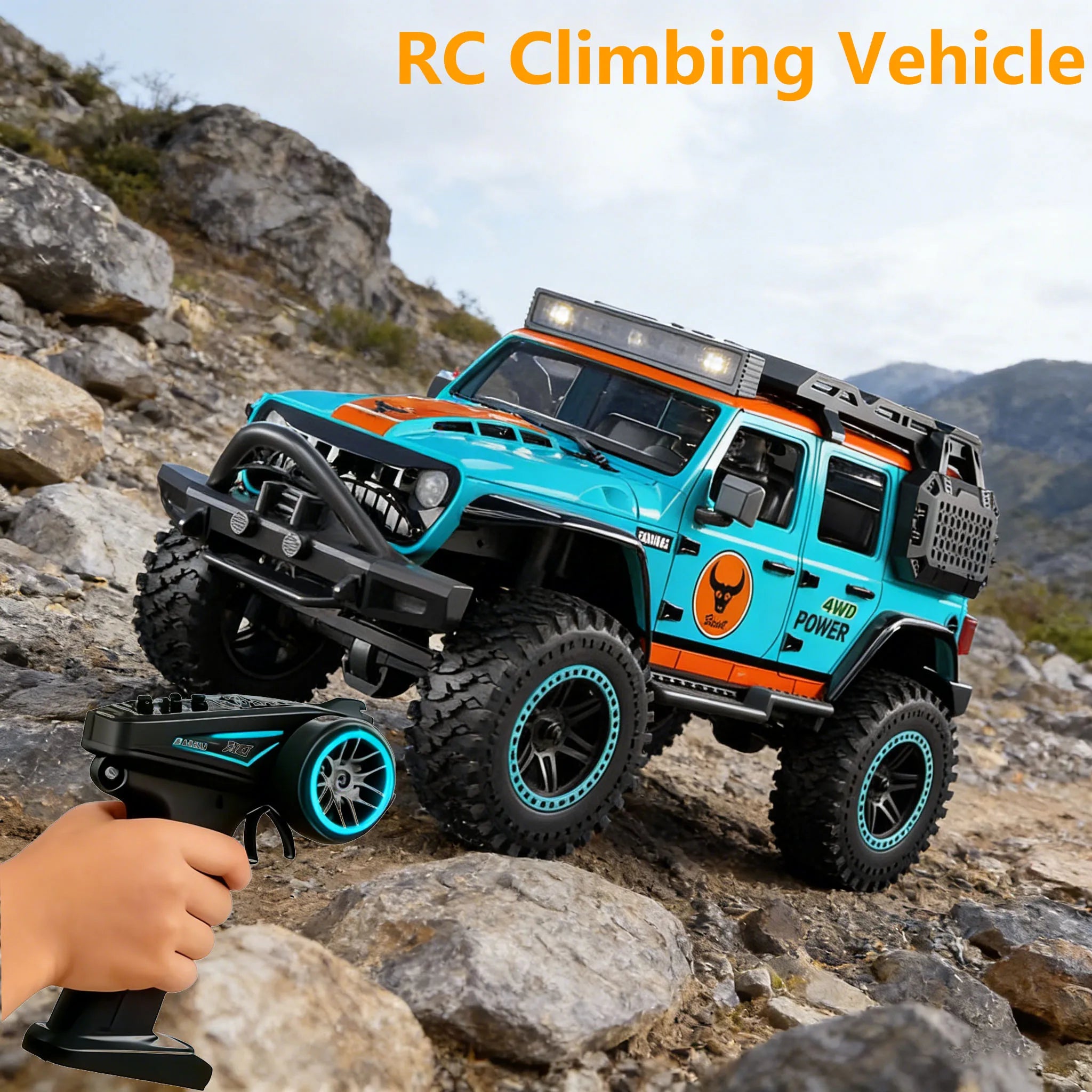RC Climbing Car 1:20 4WD with LED Light 2.4G 20KM/H High Speed RC Climbing Vehicle Toy Gifts for Boys Girls Kids RC Stunt Car