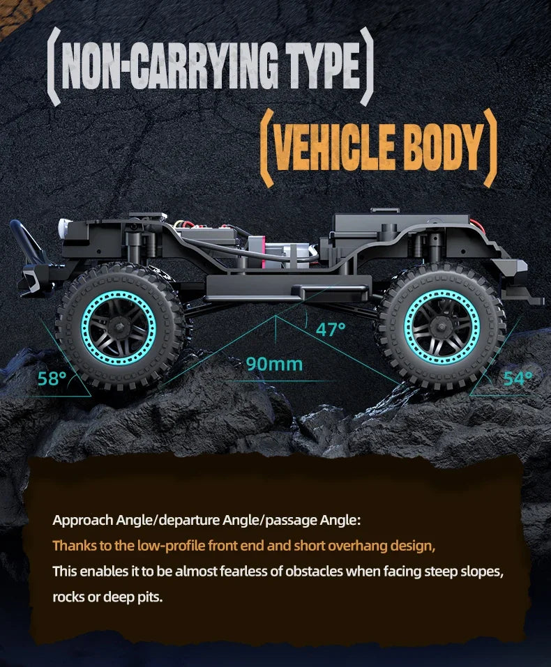 RC Climbing Car 1:20 4WD with LED Light 2.4G 20KM/H High Speed RC Climbing Vehicle Toy Gifts for Boys Girls Kids RC Stunt Car