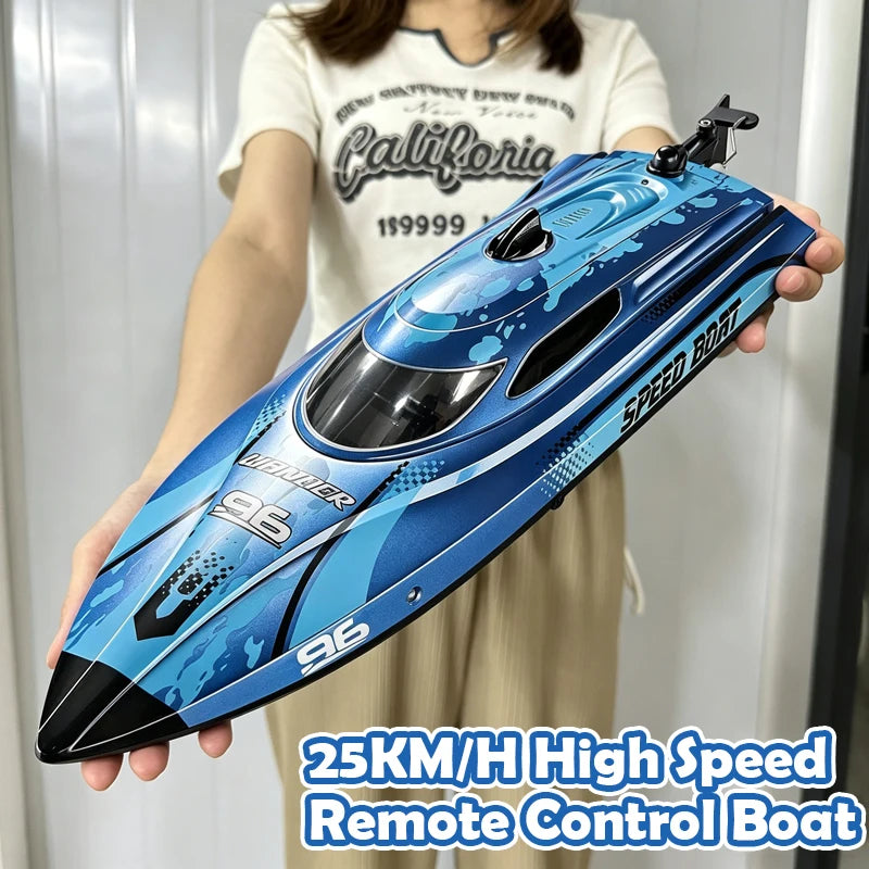 RC High-Speed Boat 25Km/h 2.4G Waterproof Remote Control Boats Ship Speedboats Remote Control Outdoor Toys for Kids Adult Gifts
