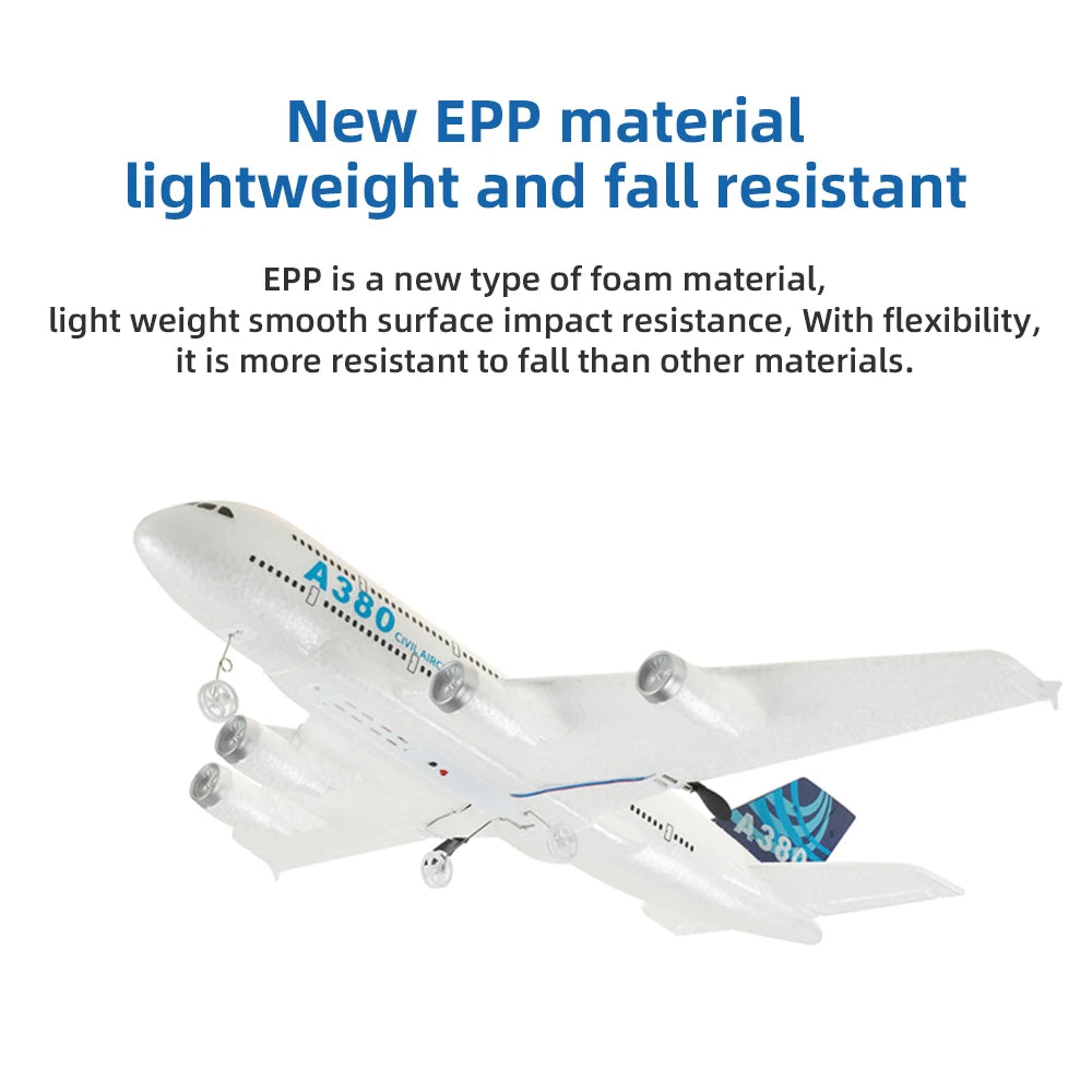 3Ch 2Ch A380 Rc Plane Glider Airplanes Remote Control Foam Aircraft Fixed Wing Aircraft 6 Gyroscope Model Airplane Toys Hobbies