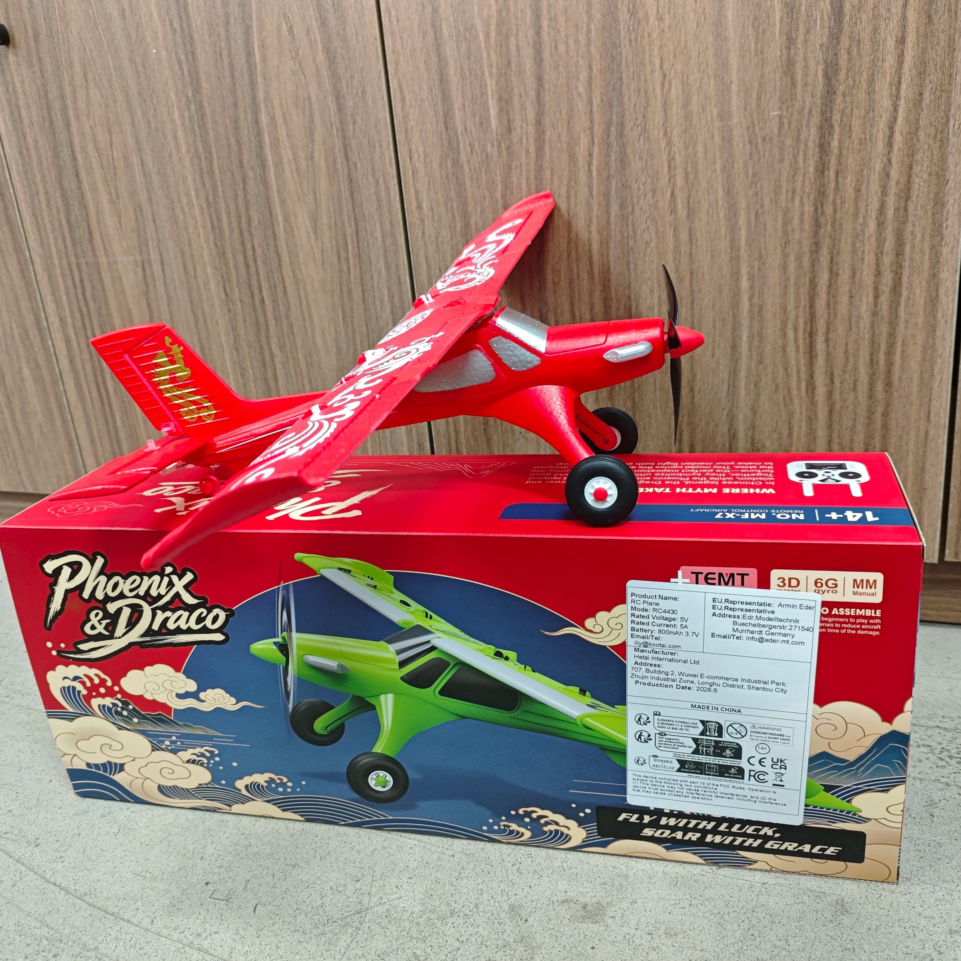 9IMOD RC Fixed Wing Plane 1/22 Scale MF-X7 Phoenix & Draco 3 Flight Modes EPP Material Brushless 18min Flight RTF Aircraft
