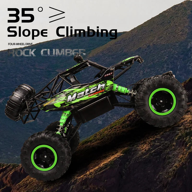 1:12 4x4 Off-Road RC Car With LED Lights 2.4G Radio Control Car Buggy 4WD Remote Control High Speed Trucks Boys Toy for Children