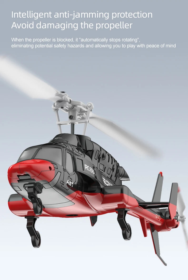 A61 RC Helicopter 2.4G 6-Aixs Gyroscope 4CH Altitude Hold Optical Flow Remote Control Helicopter Toys For Kid Adult