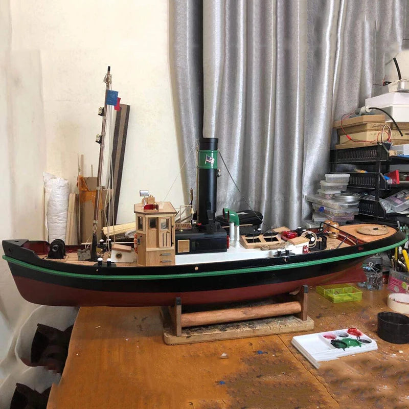 New Style 1/25 RC Boat 96cm Remote Control Steamship Handmade Wooden RC Schiffe Model Kit Ship Toy