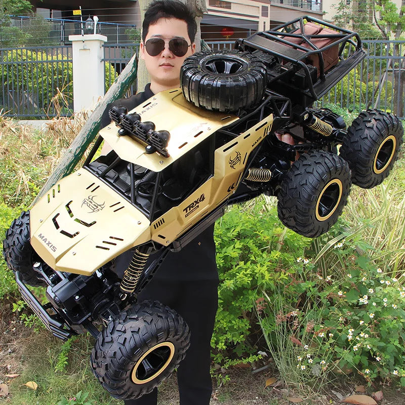 RC Car 1:12 2.4G  Alloy 6 Wheels Remote Control Car 4WD RC Off-Road Truck High Speed Electric All Terrain Climbing Toy Gift