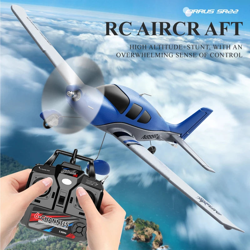 QIDI580 Stunt RC Glider Plane 4CH 2.4G Remote Control Brushless Aircraft EPP Foam Fixed Wing Airplane Model Toys for Children