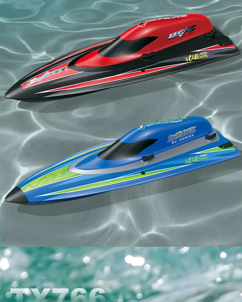 TX766 Brushless RC Boat 40km/h High Speed Big Power Waterproof Electric Toy Boat Model Low Battery Reminder Metal Rudder Gifts