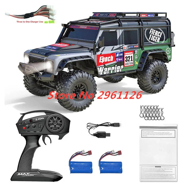 47CM Large RC Climbing Car 4WD 2.4G 1:10 Full Scale Multi-terrain Driving Remote Control Car Full Proportional Rock Crawler Toy