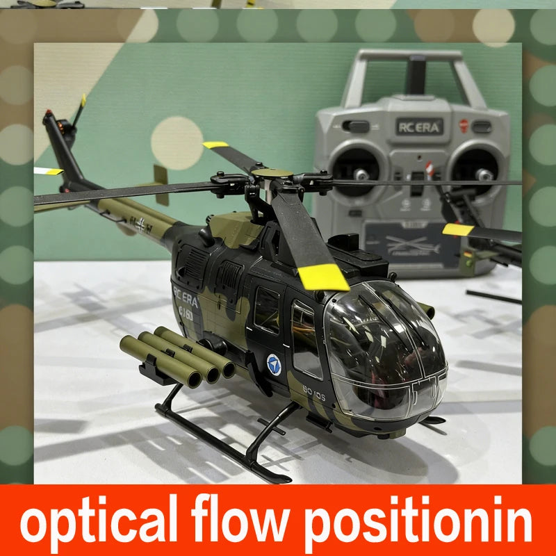 RC ERA 1:25 C180 RC Helicopter BO105 6CH Brushless with Optical Flow Positioning 3D Stunt Single Propeller No Aileron Plane Toys