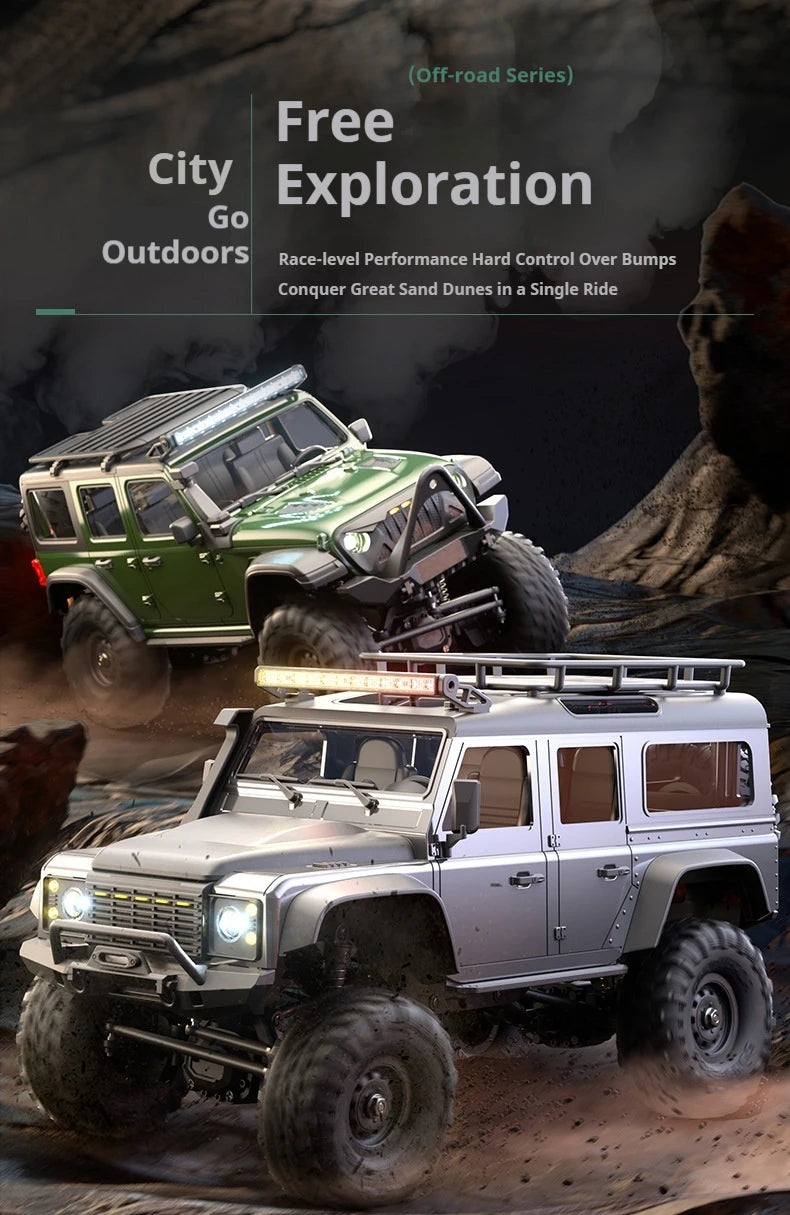 HB HuangBo RC Car RTR 1/16 Scale 4WD Off-Road Crawler Car Full Proportional Remote Control Electric Toy for Adults and Kids
