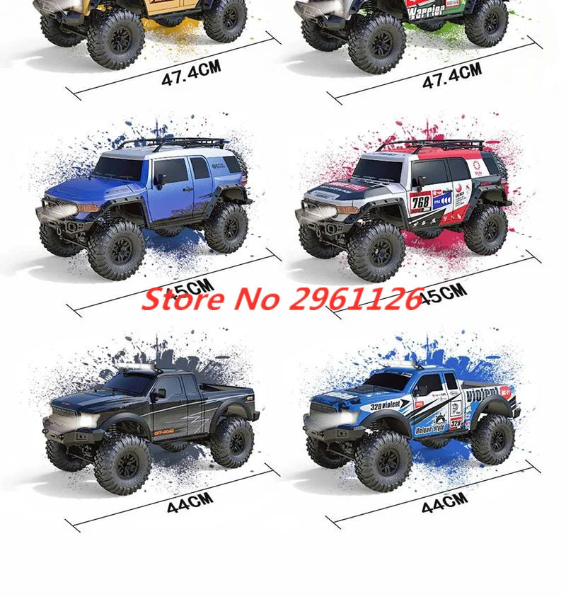 47CM Large RC Climbing Car 4WD 2.4G 1:10 Full Scale Multi-terrain Driving Remote Control Car Full Proportional Rock Crawler Toy