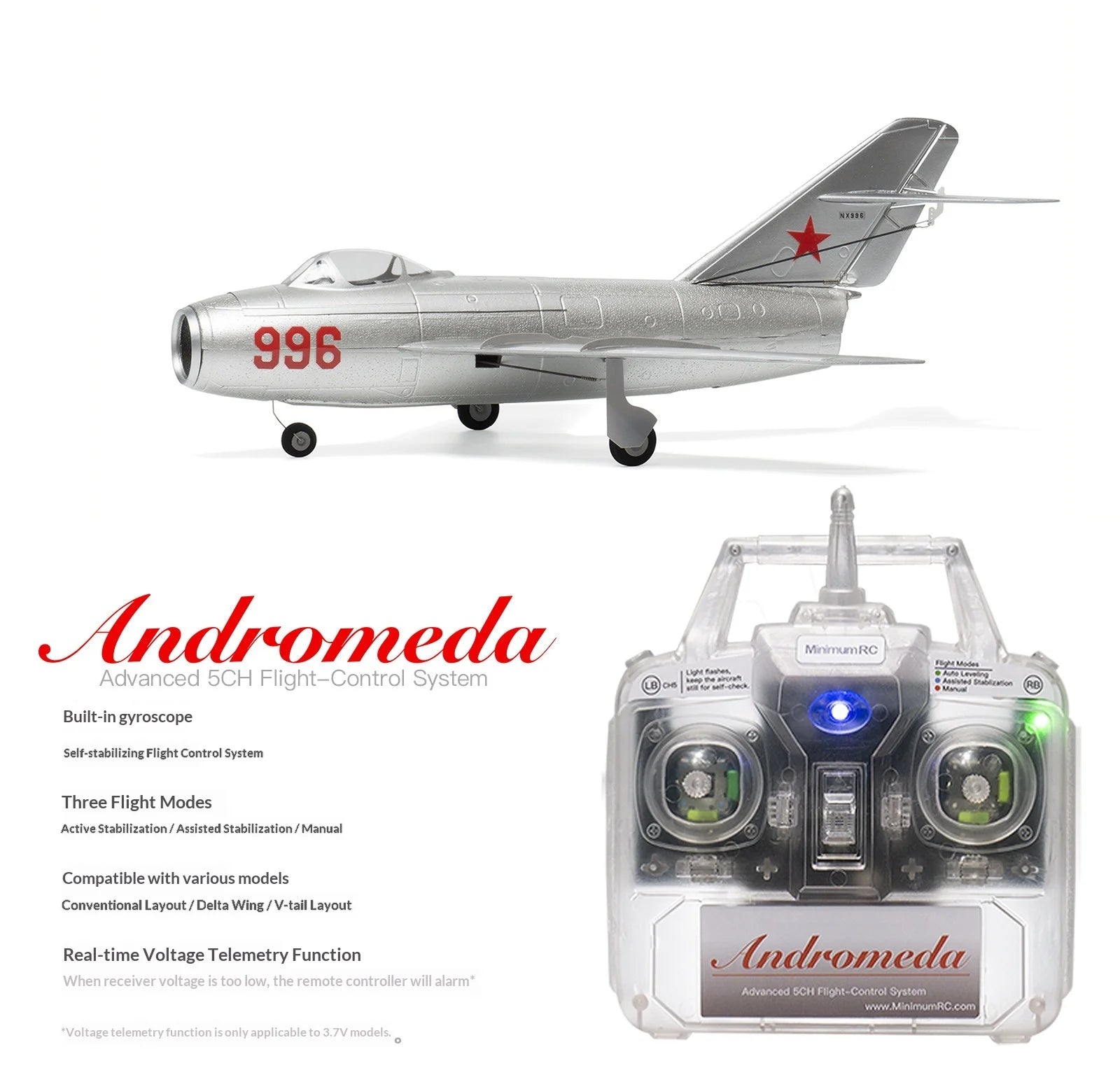 MinimumRC Mig 15 Micro Scale RC Jet 30mm Ducted Fan 2S Gyro Self Stabilization Aircraft For Outdoor RC Flight Hobby Enthusiasts