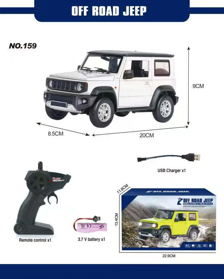 1:24 RC Car Simulation RC Crawler - Remote Control Off-Road Vehicle Model Truck for Display & Play