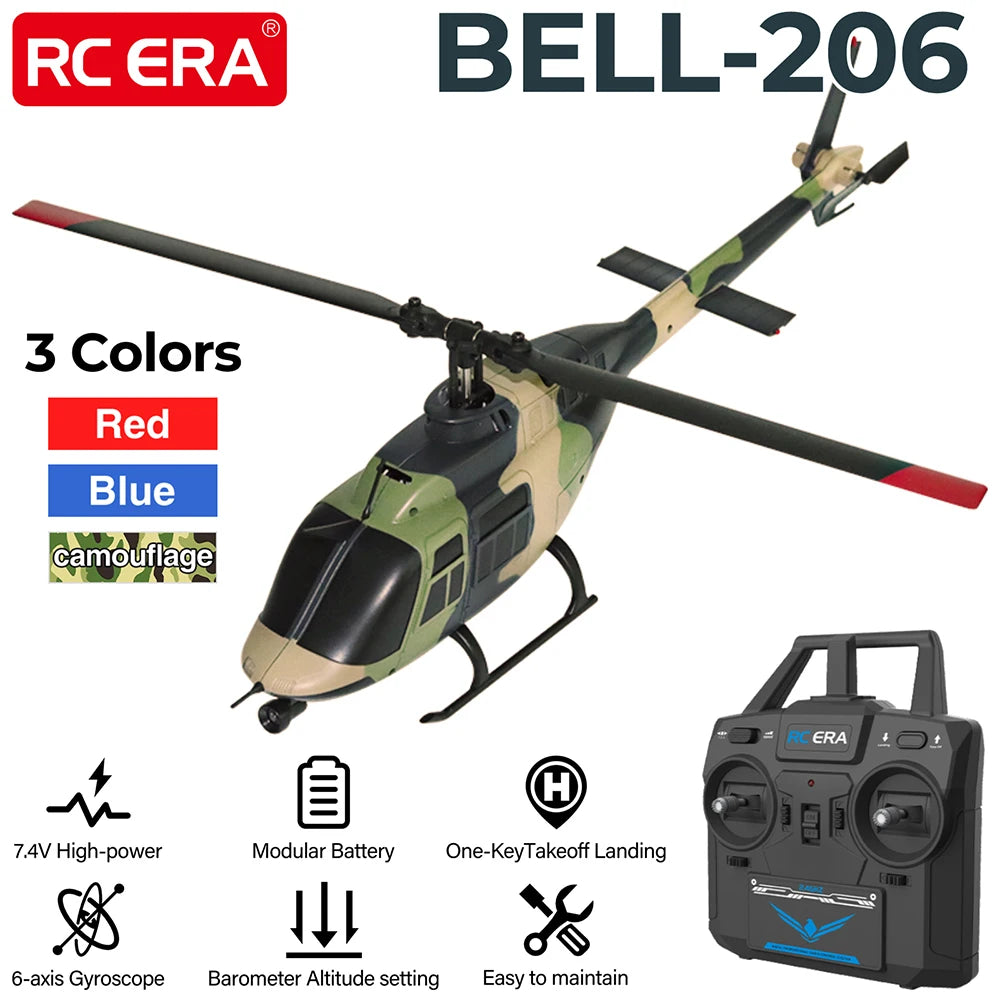RC ERA RC Helicopter 1:33 Bell-206 Aircraft C138 6CH  6-axis Gyro Remote Control Plane