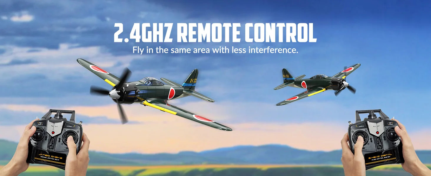 Zero RC Plane 2.4G 4CH Remote Control Airplane EPP 400mm Wingspan 6-Axis Aerobatic RC Fighter 761-15 RTF Plane