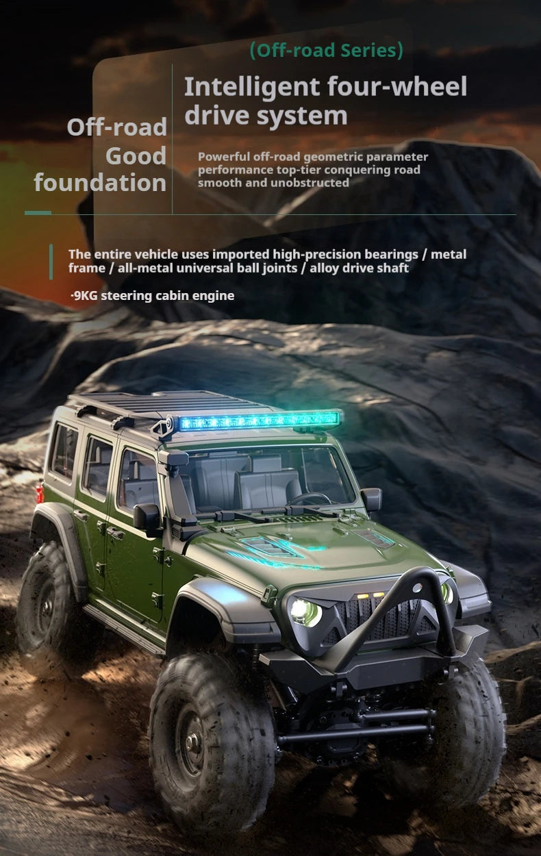 HB HuangBo RC Car RTR 1/16 Scale 4WD Off-Road Crawler Car Full Proportional Remote Control Electric Toy for Adults and Kids