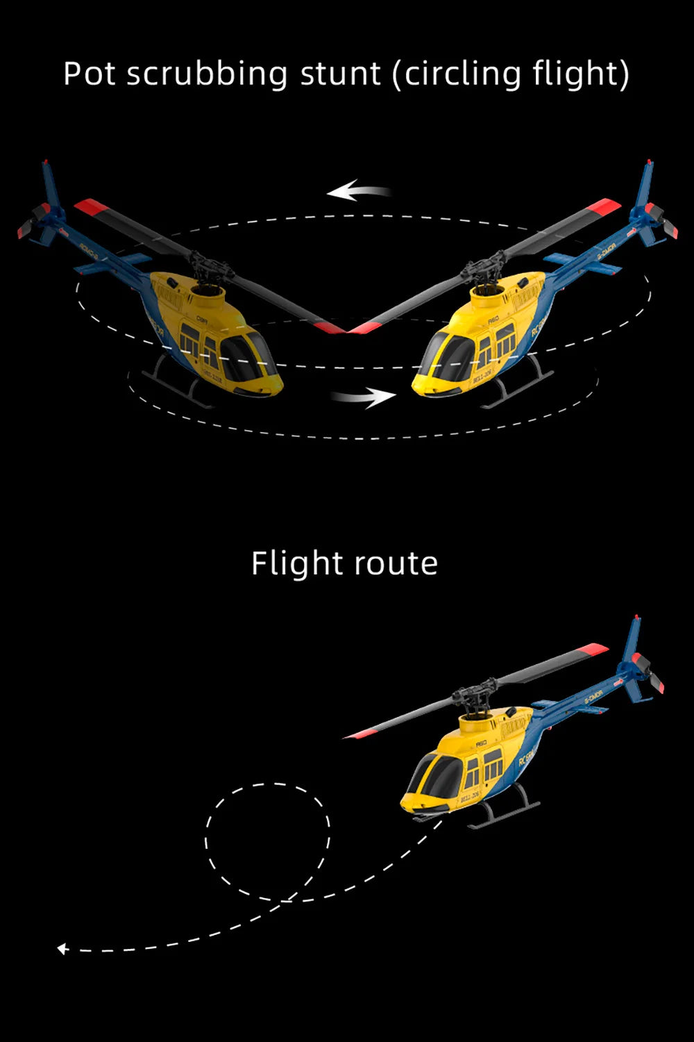 RC ERA A60 4CH Helicopter 1/42 BELL-206 Optical Flow Positioning 120M 6-Axis Gyro RC Plane