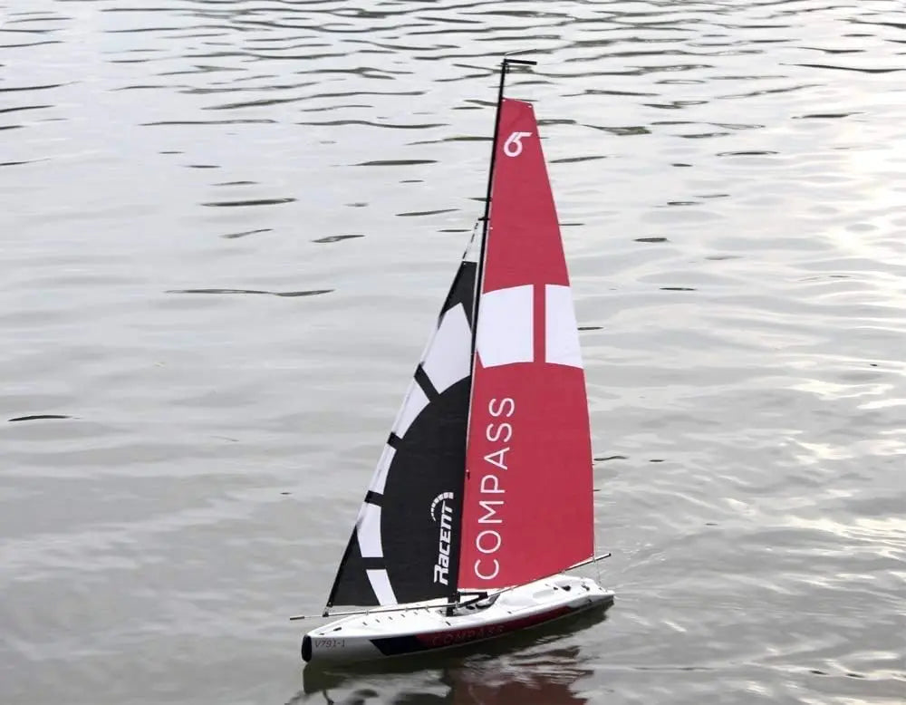 Remote Control Sailboat Model Huge for Adult Teens Fall Water Recreation Sailboat Model 84 Inch (213cm) Pre-Assembled Sail Acces