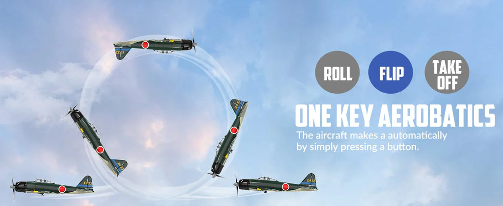 Zero RC Plane 2.4G 4CH Remote Control Airplane EPP 400mm Wingspan 6-Axis Aerobatic RC Fighter 761-15 RTF Plane