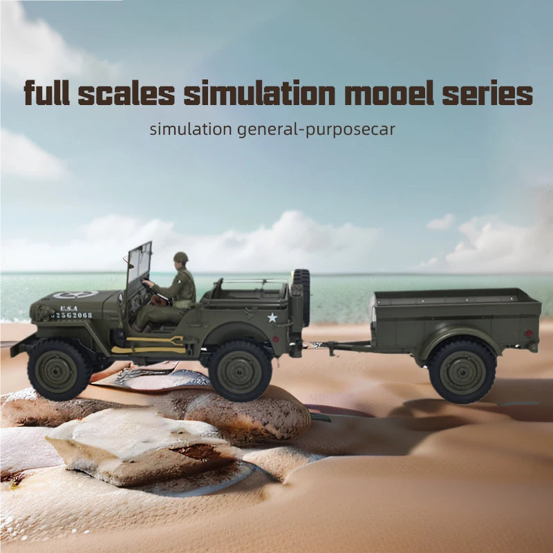 JJRC C8815 Rc car 1941 JEEP WILLYS 2.4g 4wd RTR Crawler climbing scale military truck off-road vehicle toy gift for children.