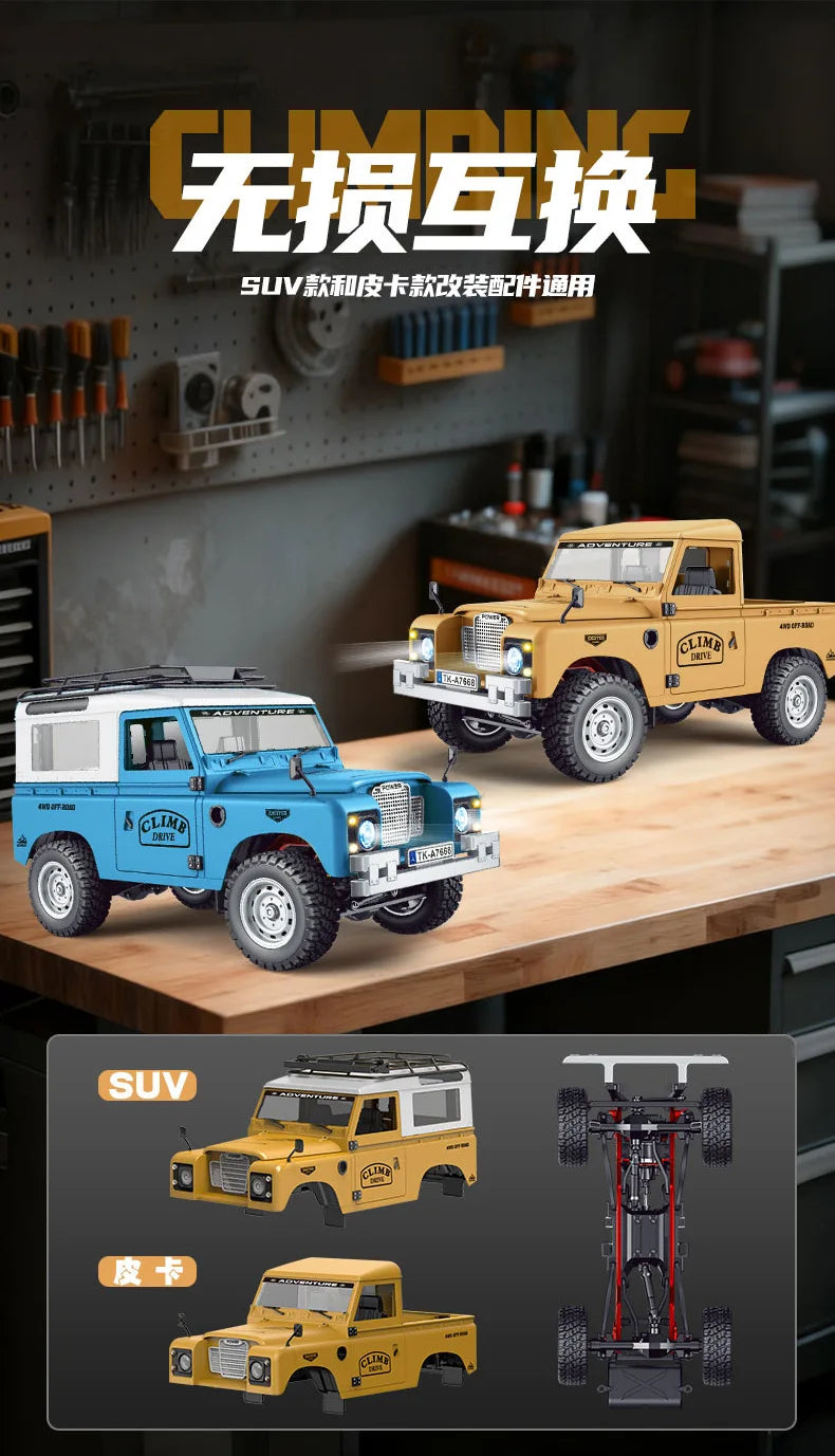 New 1:10 Full Scale Pickup 4X4 Professional Remote RC Defender Simulated Off-Road Climbing Vehicle RC CAR