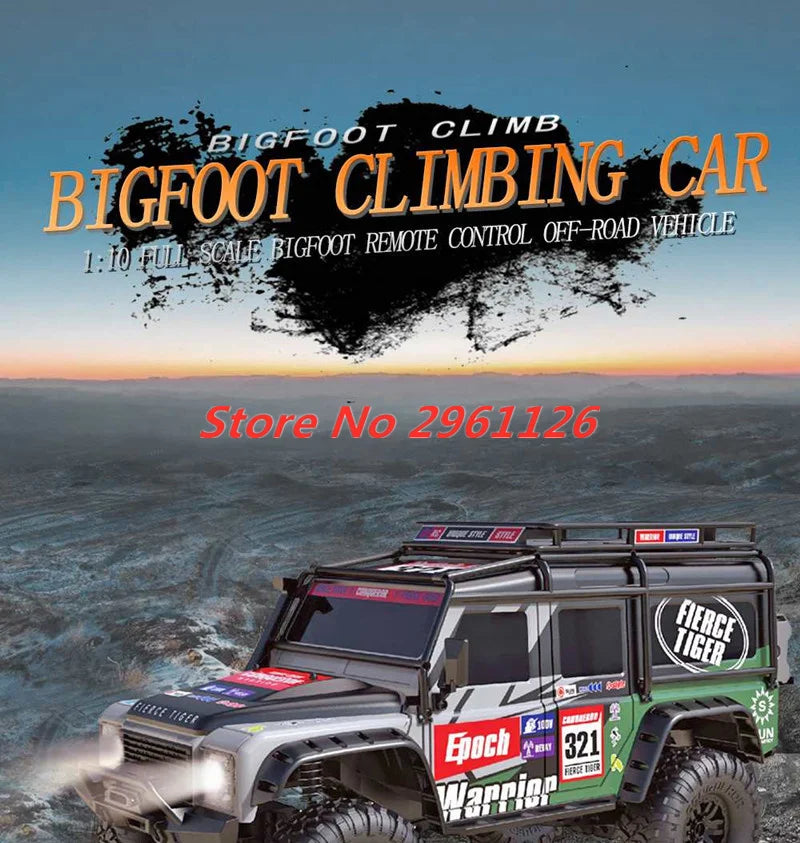 47CM Large RC Climbing Car 4WD 2.4G 1:10 Full Scale Multi-terrain Driving Remote Control Car Full Proportional Rock Crawler Toy