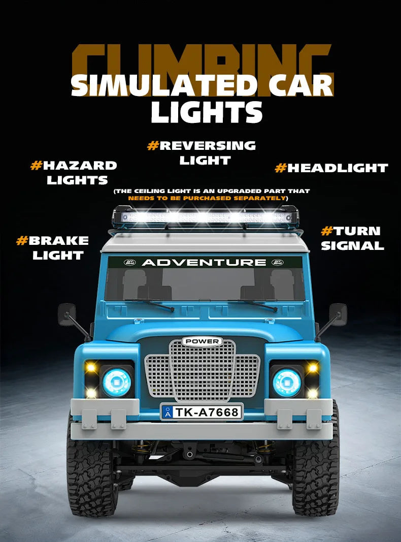 New 1:10 Full Scale Pickup 4X4 Professional Remote RC Defender Simulated Off-Road Climbing Vehicle RC CAR