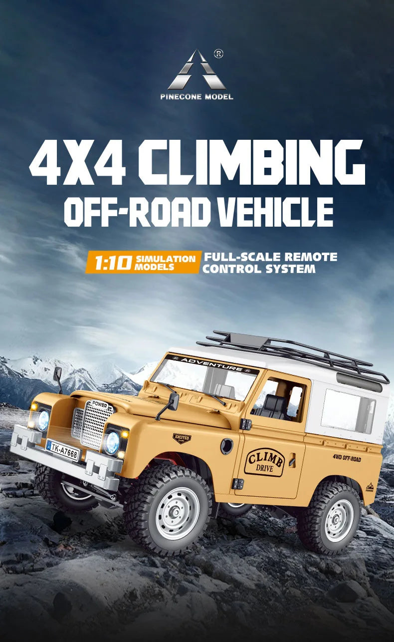 New 1:10 Full Scale Pickup 4X4 Professional Remote RC Defender Simulated Off-Road Climbing Vehicle RC CAR
