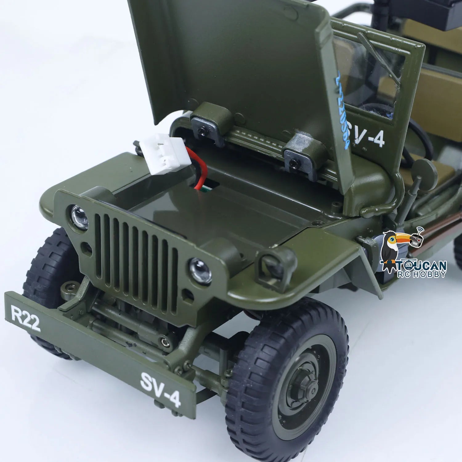 RC Off Road Cars 1/16 4*4 RTR Vehicle Electric  Remote Control Military Truck Model Metal Car Shell Drive Shafts Light System