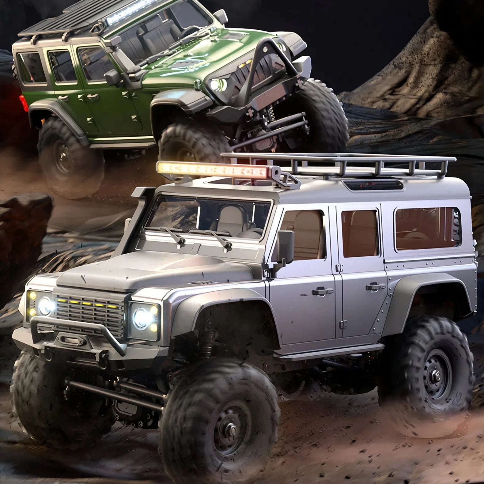 HB HuangBo RC Car RTR 1/16 Scale 4WD Off-Road Crawler Car Full Proportional Remote Control Electric Toy for Adults and Kids