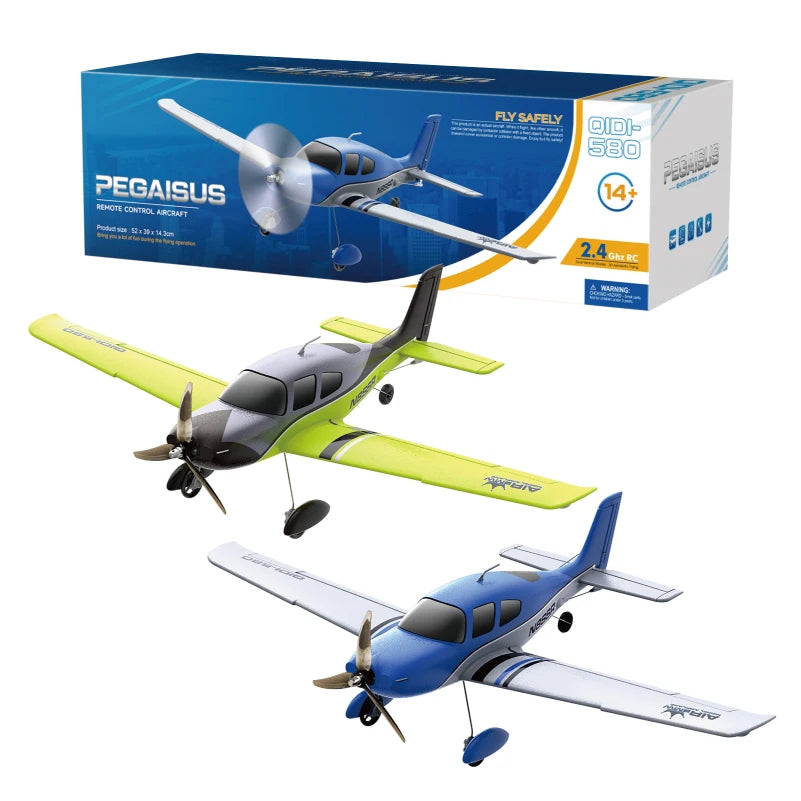 QIDI580 Stunt RC Glider Plane 4CH 2.4G Remote Control Brushless Aircraft EPP Foam Fixed Wing Airplane Model Toys for Children