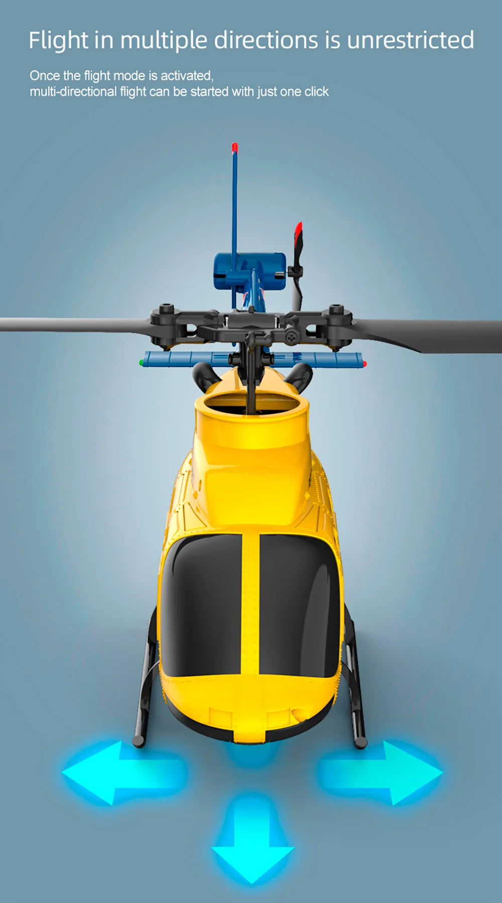 RC ERA A60 4CH Helicopter 1/42 BELL-206 Optical Flow Positioning 120M 6-Axis Gyro RC Plane
