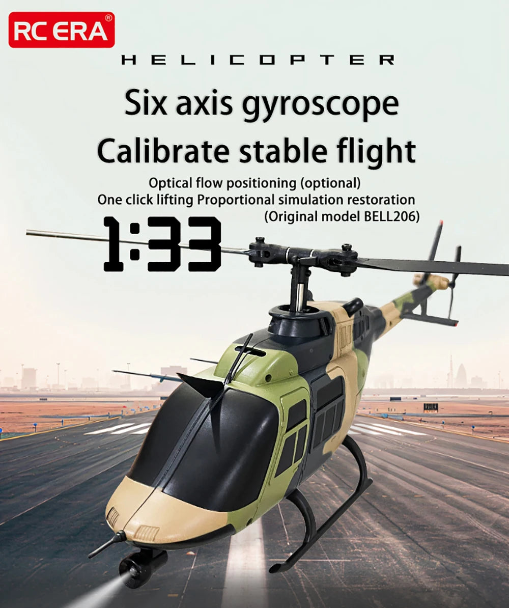 RC ERA RC Helicopter 1:33 Bell-206 Aircraft C138 6CH  6-axis Gyro Remote Control Plane