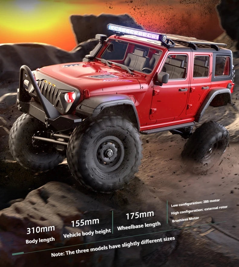 HB HuangBo RC Car RTR 1/16 Scale 4WD Off-Road Crawler Car Full Proportional Remote Control Electric Toy for Adults and Kids