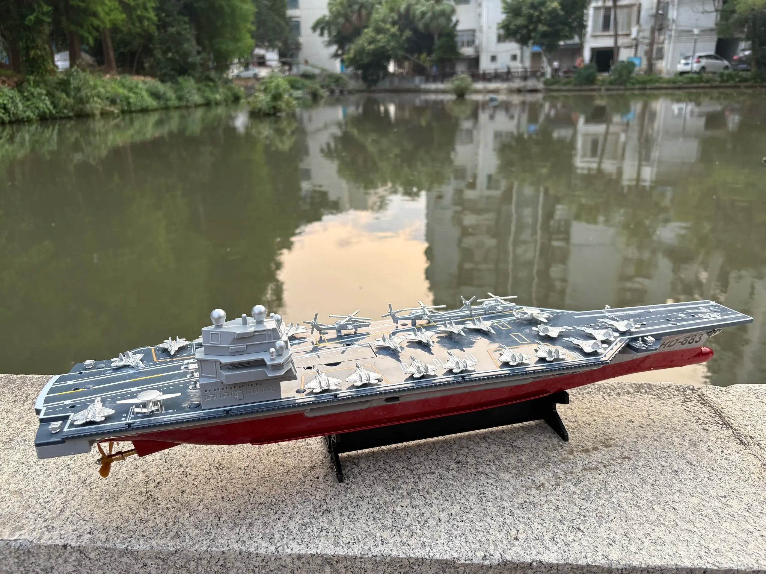 1:275 Scale 31 Inch Large Remote Controlled Warship Battleship Rc Ship On Lakes Pools Rivers Exhibits Models For Kids Boys A