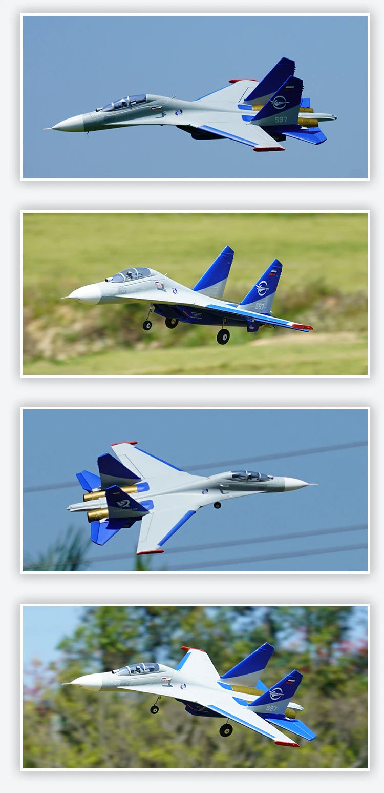 Xfly Double 50mm Su27 Twin Engine Jet Fighter Rc Plane Remote Control Assembly Fixed Wing Model
