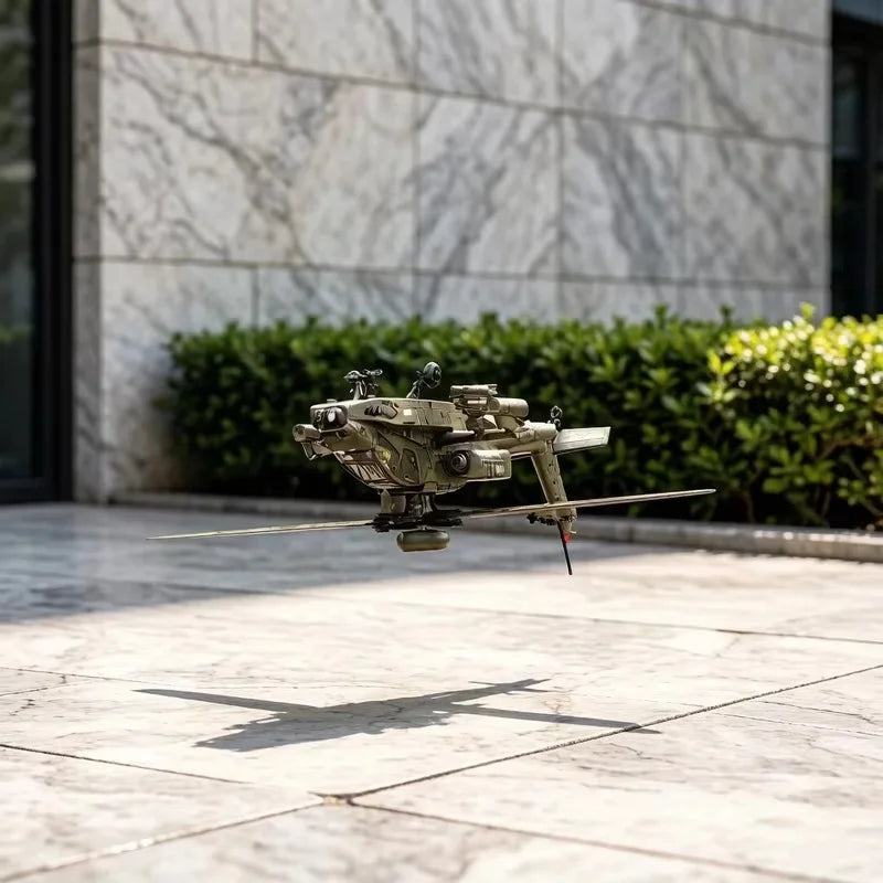 RC Helicopter C170 1:48 RC ERA Apache Remote Control Armed Helicopter Optical Flow Positioning 6CH Brushless Aircraft Model Toy