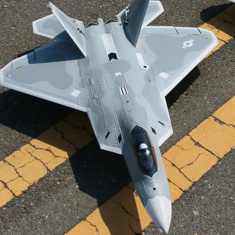 F22 64mm Ducted Remote-Controlled Model Aircraft CNC Shock Absorbing Landing Gear With Flap Fixed Wing Raptor Fighter F-22