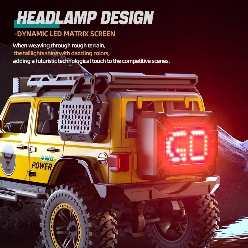 RC Climbing Car 1:20 4WD with LED Light 2.4G 20KM/H High Speed RC Climbing Vehicle Toy Gifts for Boys Girls Kids RC Stunt Car