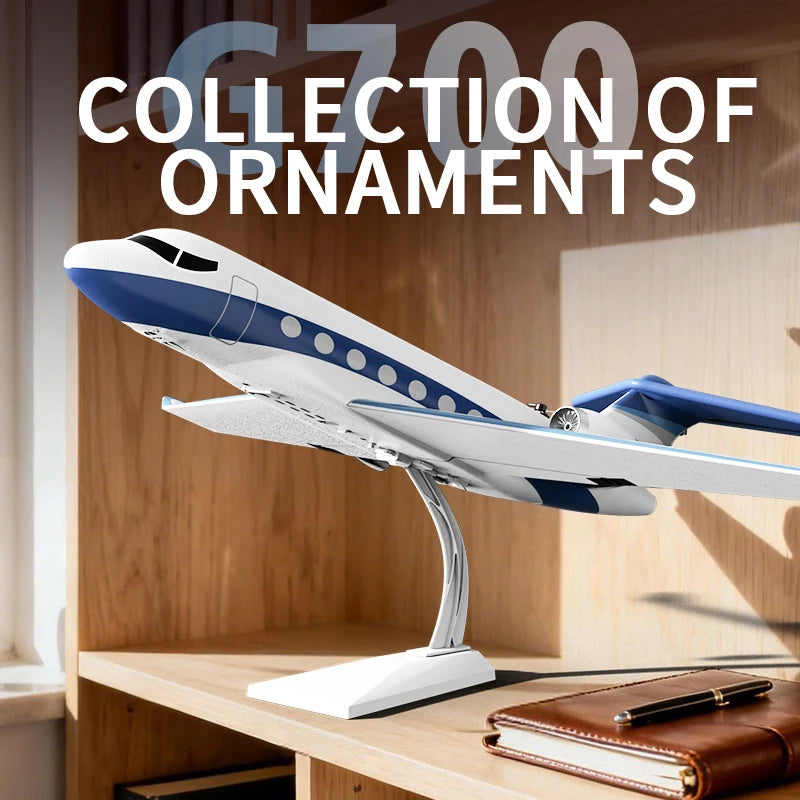 NEW G700 RC Plane Private Jet 3CH Remote Control Glider Gulfstream G700 RTF RTF 6-axis Gyro Stabilizer Airplane Toys Kids Adults