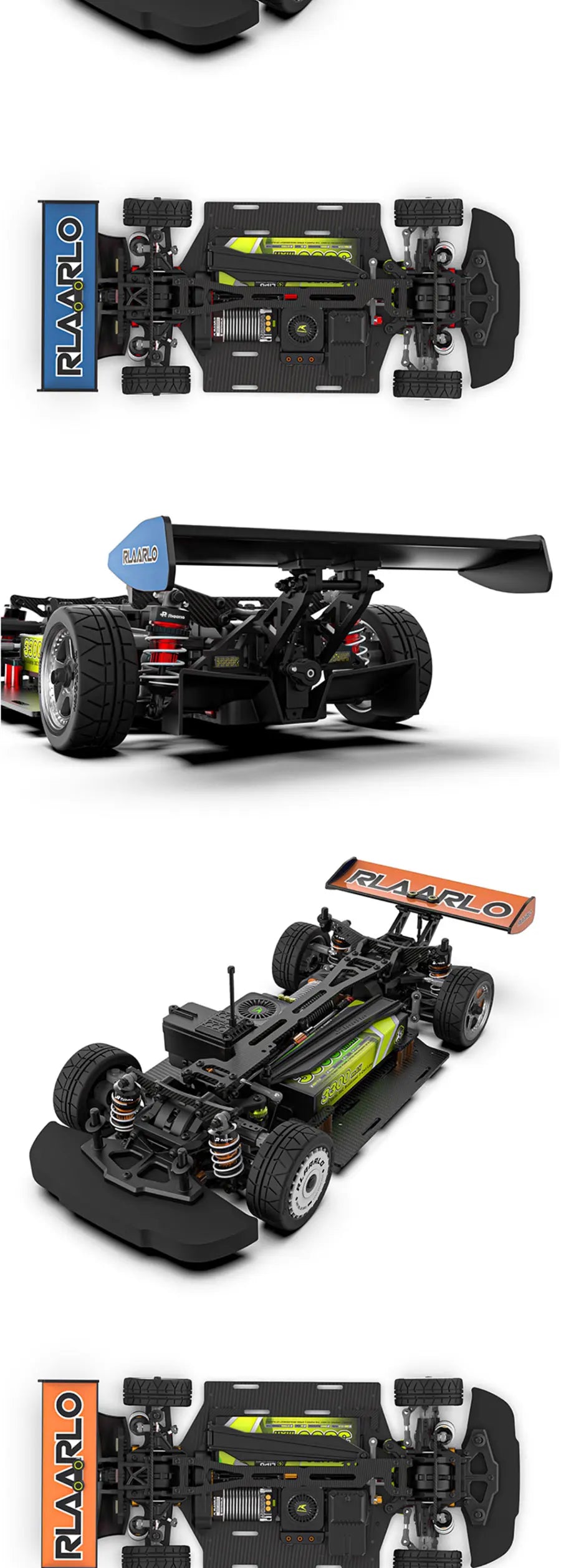 RLAARLO RC Cars AK-787 Flat Sports Car 1:10 Carbon Fiber Brushless Electric Professional Speed Racing Simulation Model Car Gift